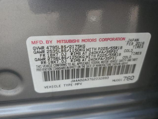 Photo 10 from auction – 2016 MITSUBISHI OUTLANDER with VIN JA4AD2A37GZ032893