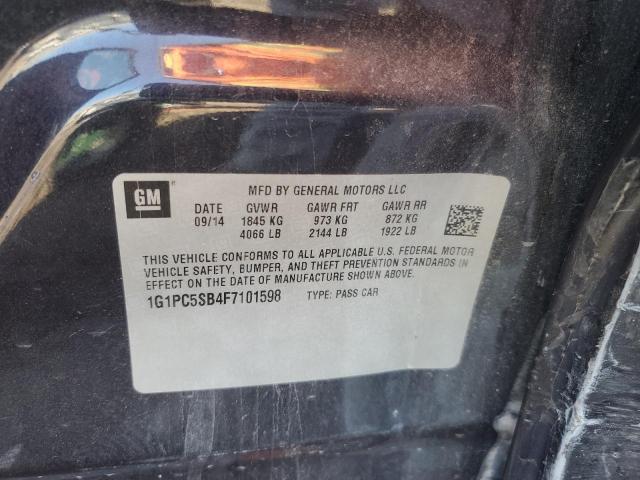 Photo 10 from auction – 2015 CHEVROLET CRUZE LT with VIN 1G1PC5SB4F7101598
