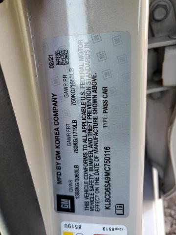 Photo 10 from auction – 2021 CHEVROLET SPARK 1LT with VIN KL8CD6SA9MC750116