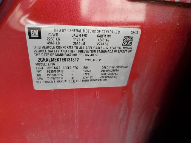 Photo 10 from auction – 2014 GMC TERRAIN SL with VIN 2GKALMEK1E6131812