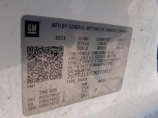 Photo 10 from auction – 2019 GMC SIERRA LIM with VIN 2GTR1LEC7K1208117