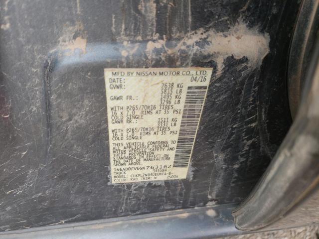 Photo 10 from auction – 2016 NISSAN FRONTIER S with VIN 1N6AD0FV6GN763162