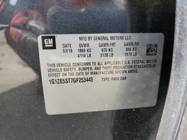 Photo 10 from auction – 2016 CHEVROLET MALIBU LT with VIN 1G1ZE5ST7GF253443