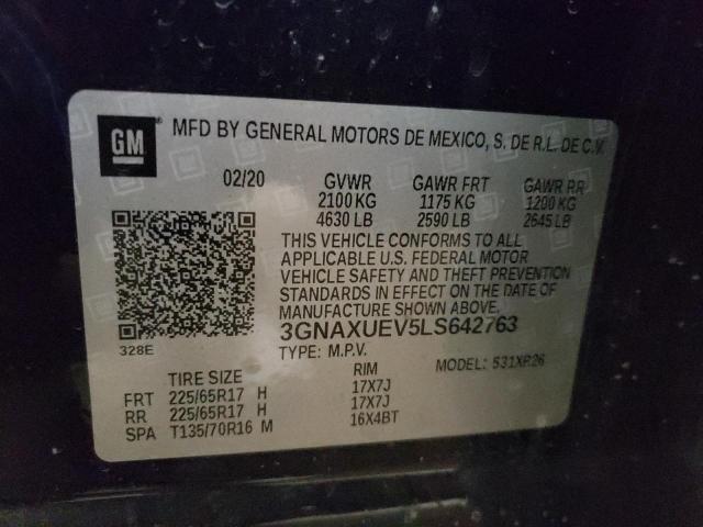 Photo 10 from auction – 2020 CHEVROLET EQUINOX LT with VIN 3GNAXUEV5LS642763