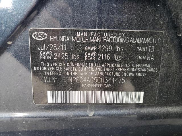 Photo 10 from auction – 2012 HYUNDAI SONATA SE with VIN 5NPEC4AC5CH344475