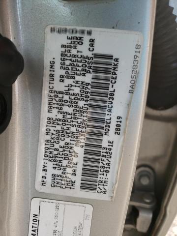 Photo 10 from auction – 2003 TOYOTA CAMRY LE with VIN 4T1BE32K13U140979