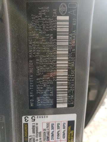 Foto 10 de la subasta – 2008 TOYOTA COROLLA CE con VIN 2T1BR32E18C936039