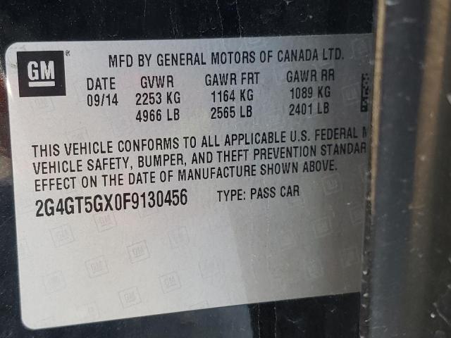 Photo 10 from auction – 2015 BUICK REGAL GS with VIN 2G4GT5GX0F9130456