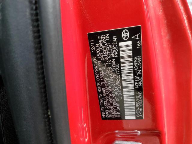 Photo 10 from auction – 2012 TOYOTA YARIS with VIN JTDJTUD38CD517230