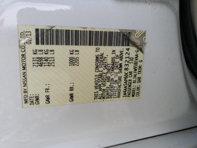 Photo 10 from auction – 2013 NISSAN MAXIMA S with VIN 1N4AA5AP6DC832124
