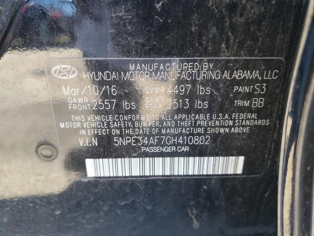Photo 10 from auction – 2016 HYUNDAI SONATA with VIN 5NPE34AF7GH410802