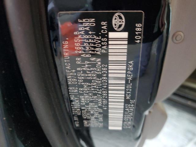 Photo 10 from auction – 2004 TOYOTA AVALON XL with VIN 4T1BF28B74U384362