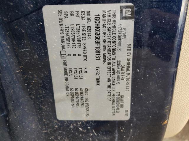 Photo 10 from auction – 2009 CHEVROLET SILVERADO with VIN 1GCHK63669F188131