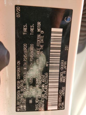 Photo 10 from auction – 2020 TOYOTA 4RUNNER SR with VIN JTEZU5JRXL5227849
