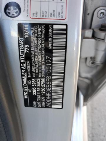 Photo 10 from auction – 2015 MERCEDES-BENZ E 250 BLUE with VIN WDDHF0EB8FB100197