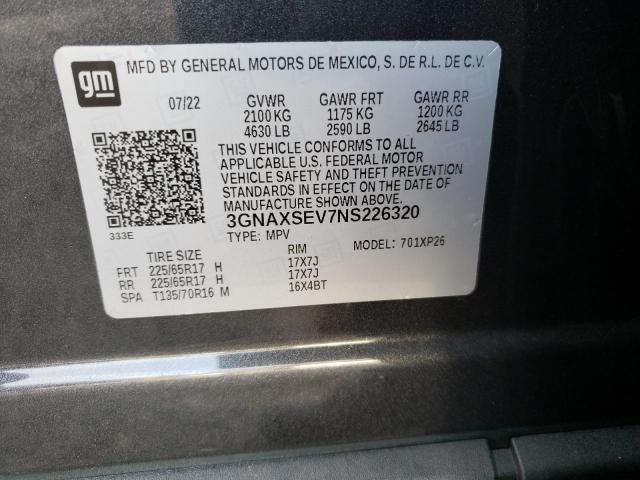 Photo 10 from auction – 2022 CHEVROLET EQUINOX LS with VIN 3GNAXSEV7NS226320