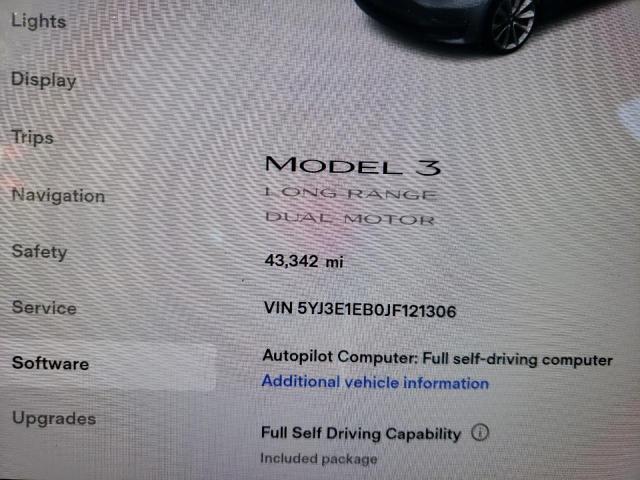 Photo 8 from auction – 2018 TESLA MODEL 3 with VIN 5YJ3E1EB0JF121306