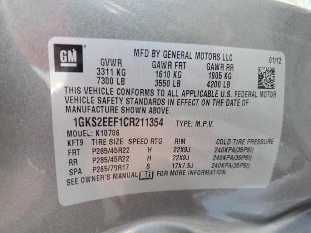 Photo 10 from auction – 2012 GMC YUKON DENA with VIN 1GKS2EEF1CR211354