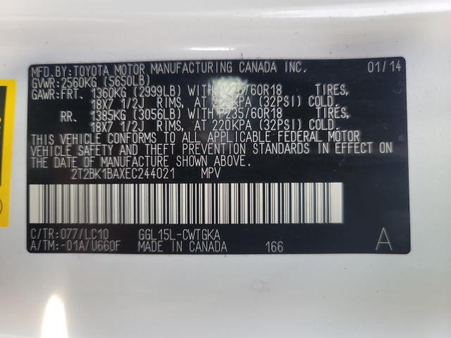 Photo 10 from auction – 2014 LEXUS RX 350 BAS with VIN 2T2BK1BAXEC244021