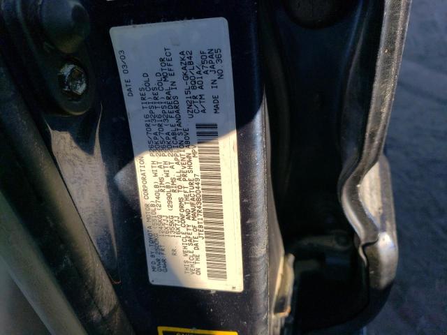 Photo 10 from auction – 2003 TOYOTA 4RUNNER LI with VIN JTEBT17R438004497