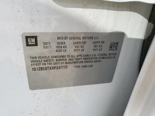 Photo 10 from auction – 2017 CHEVROLET MALIBU LS with VIN 1G1ZB5STXHF247775