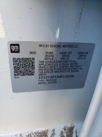 Photo 10 from auction – 2022 CHEVROLET MALIBU LS with VIN 1G1ZC5ST2NF178198
