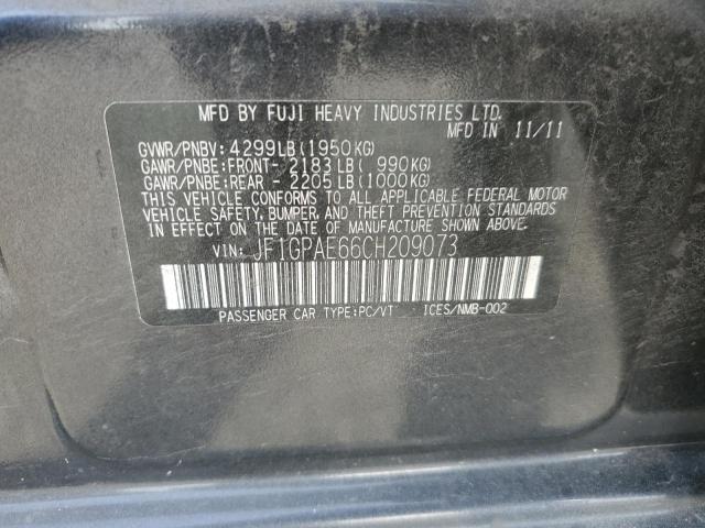 Photo 10 from auction – 2012 SUBARU IMPREZA PR with VIN JF1GPAE66CH209073