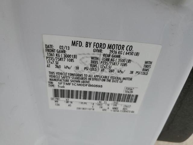 Photo 10 from auction – 2013 FORD F150 with VIN 1FTMF1CM0DFB60595
