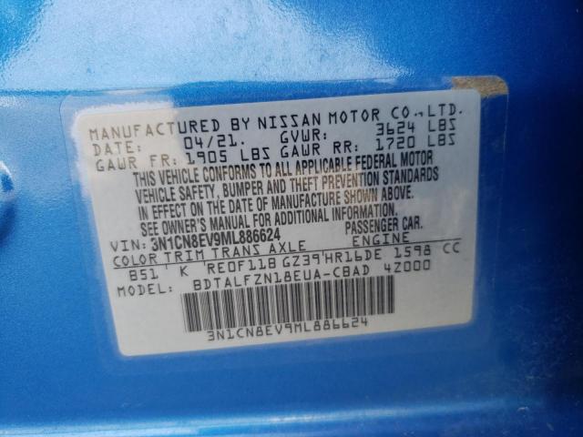 Photo 10 from auction – 2021 NISSAN VERSA SV with VIN 3N1CN8EV9ML886624