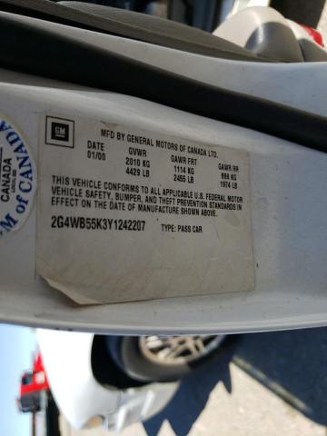 Photo 10 from auction – 2000 BUICK REGAL LS with VIN 2G4WB55K3Y1242207
