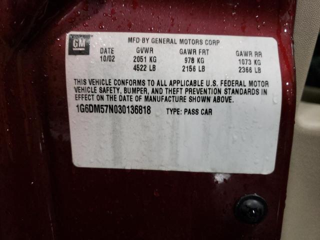 Photo 10 from auction – 2003 CADILLAC CTS with VIN 1G6DM57N030136818
