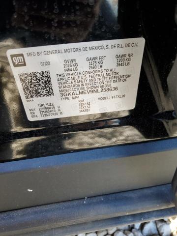 Photo 10 from auction – 2022 GMC TERRAIN SL with VIN 3GKALMEV9NL258636