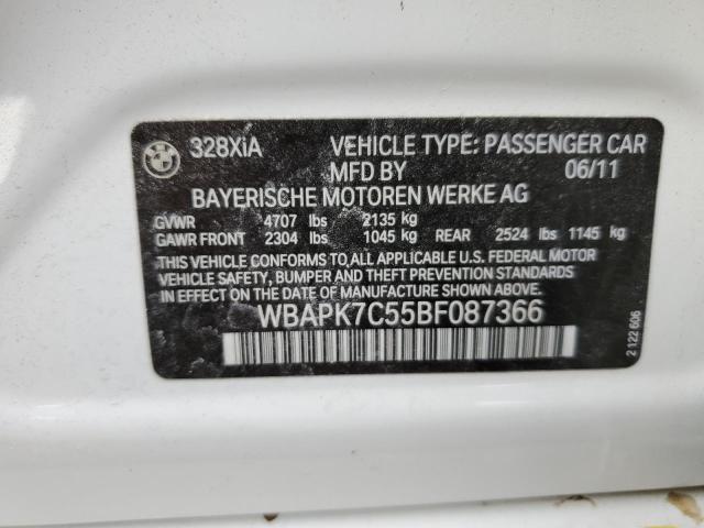 Photo 10 from auction – 2011 BMW 328 XI with VIN WBAPK7C55BF087366