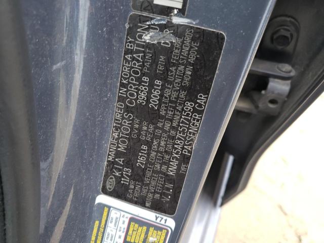 Photo 10 from auction – 2014 KIA FORTE EX with VIN KNAFX5A87E5171598