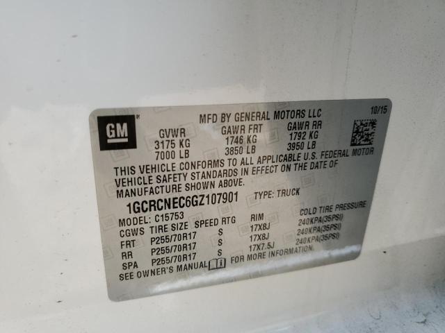 Photo 10 from auction – 2016 CHEVROLET SILVERADO with VIN 1GCRCNEC6GZ107901