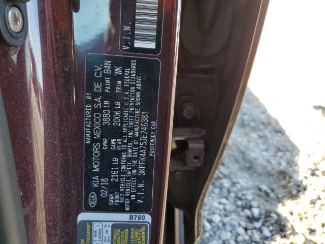 Photo 10 from auction – 2018 KIA FORTE LX with VIN 3KPFK4A75JE246381