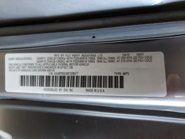 Photo 10 from auction – 2008 SUBARU OUTBACK with VIN 4S4BP60C687326577