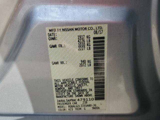 Photo 10 from auction – 2017 NISSAN ALTIMA 2.5 with VIN 1N4AL3AP9HC479110