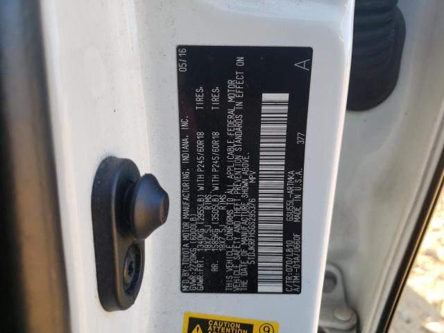 Photo 10 from auction – 2016 TOYOTA HIGHLANDER with VIN 5TDJKRFH5GS295376
