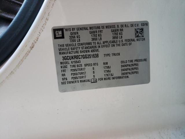 Photo 10 from auction – 2016 CHEVROLET 1500 with VIN 3GCUKREC7GG251638