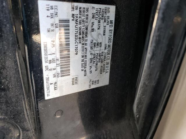 Photo 10 from auction – 2003 FORD EXPEDITION with VIN 1FMFU17L03LC17079
