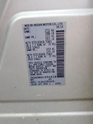 Photo 10 from auction – 2014 NISSAN PATHFINDER with VIN 5N1AR2MNXEC694418