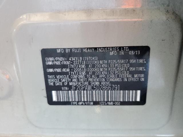 Photo 10 from auction – 2013 SUBARU XV CROSSTR with VIN JF2GPAWC5D2866791