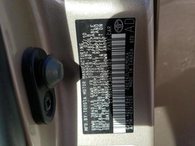 Photo 10 from auction – 2010 TOYOTA COROLLA BA with VIN 2T1BU4EE3AC371363