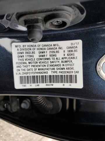 Photo 10 from auction – 2017 HONDA CIVIC EX with VIN 2HGFC1F37HH642443