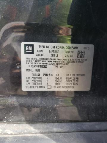 Photo 10 from auction – 2015 CHEVROLET TRAX LS with VIN KL7CJKSB3FB160923