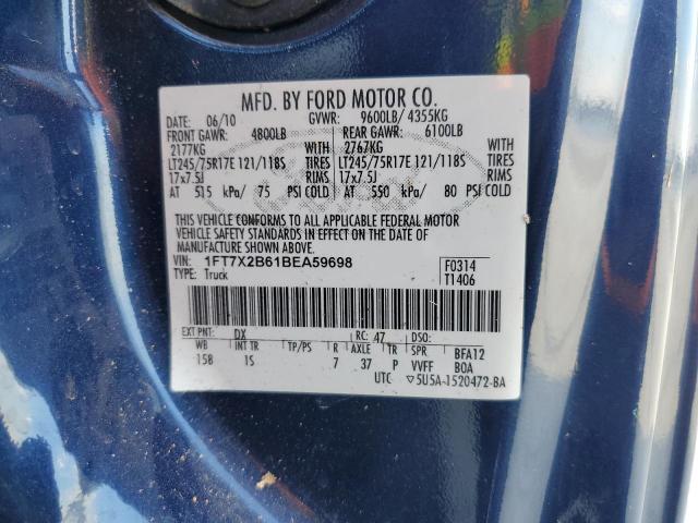 Photo 10 from auction – 2011 FORD F250 SUPER with VIN 1FT7X2B61BEA59698