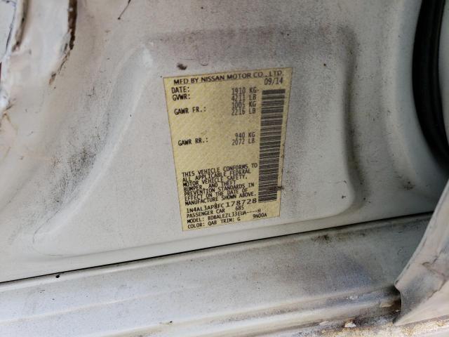 Photo 10 from auction – 2015 NISSAN ALTIMA 2.5 with VIN 1N4AL3AP8FC178728
