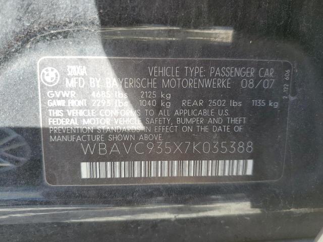 Photo 10 from auction – 2007 BMW 328 XI with VIN WBAVC935X7K035388
