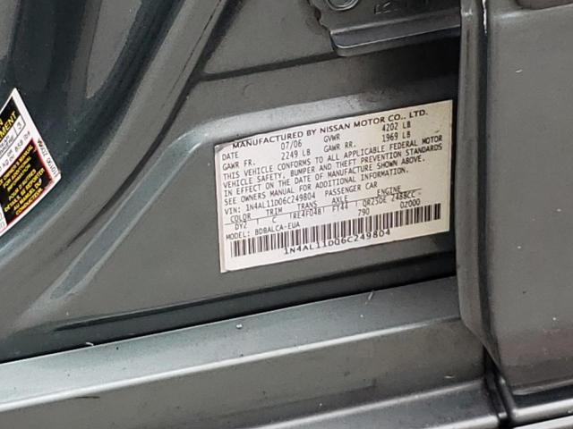Photo 10 from auction – 2006 NISSAN ALTIMA S with VIN 1N4AL11D06C249804